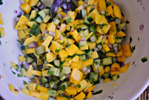 Mango Cucumber Salsa l SimplyScratch.com