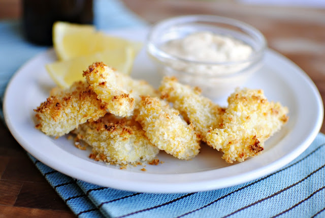 Crispy Baked Fish Nuggets with homemade Tartar Sauce - Simply Scratch