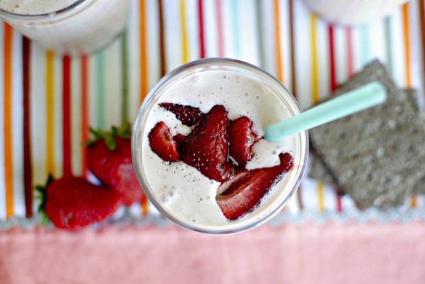 Roasted Strawberry Milkshake l SimplyScratch.com