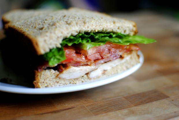 Caesar BLT Club Sandwich l SimplyScratch.com