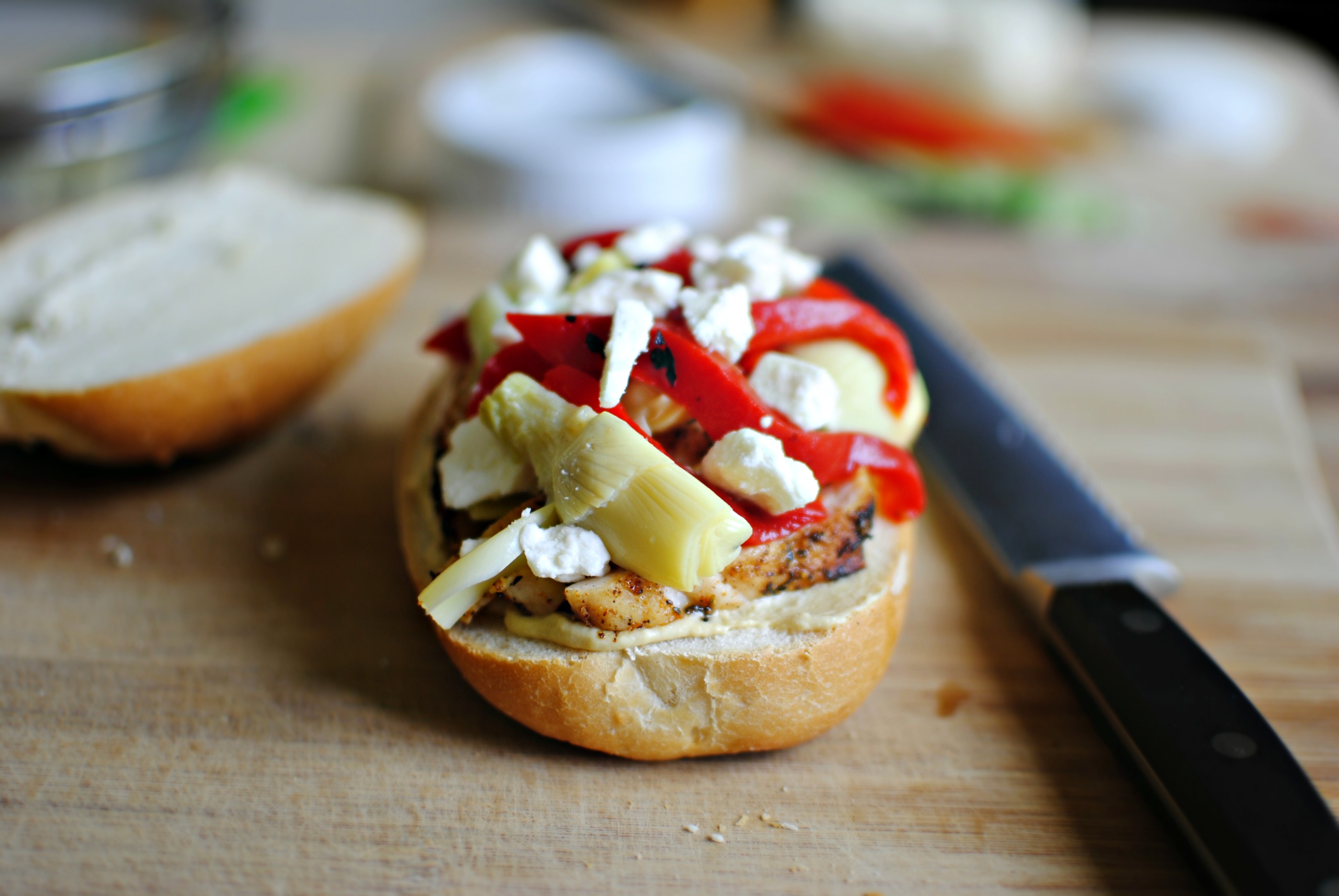 Simply Scratch artichoke hearts, roasted peppers and feta Simply Scratch
