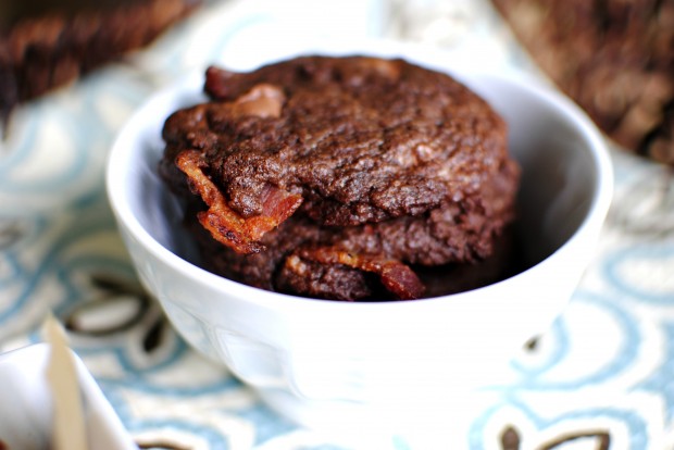 Double Chocolate Chip Bacon Cookies l SimplyScratch.com