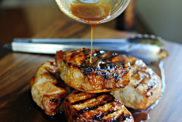 Maple Honey Glazed Pork Chops l SimplyScratch.com