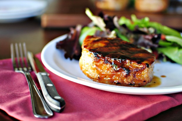 Maple Honey Glazed Pork Chops l SimplyScratch.com