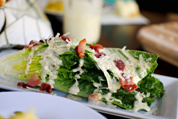 Caesar Romaine Wedge Salad l SimplyScratch.com