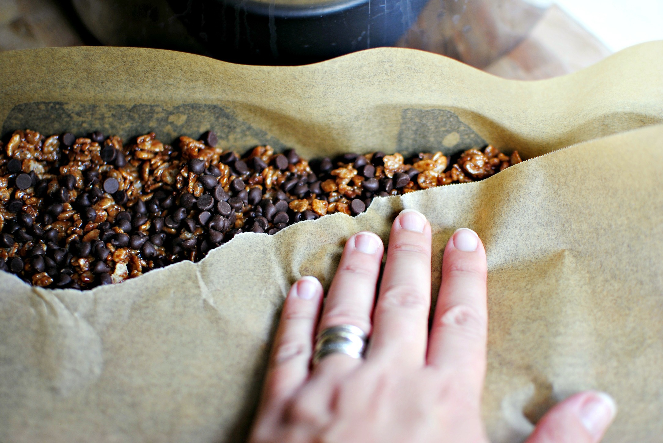 Simply Scratch press with parchment Simply Scratch