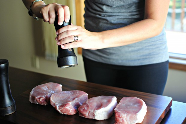 Maple Honey Glazed Pork Chops l SimplyScratch.com