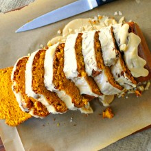 Ginger Pumpkin Loaf with Brown Butter Maple Icing