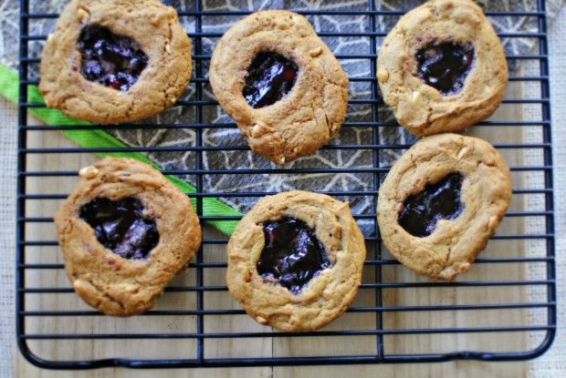 Peanut Butter Jam Cookies l SimplyScratch.com