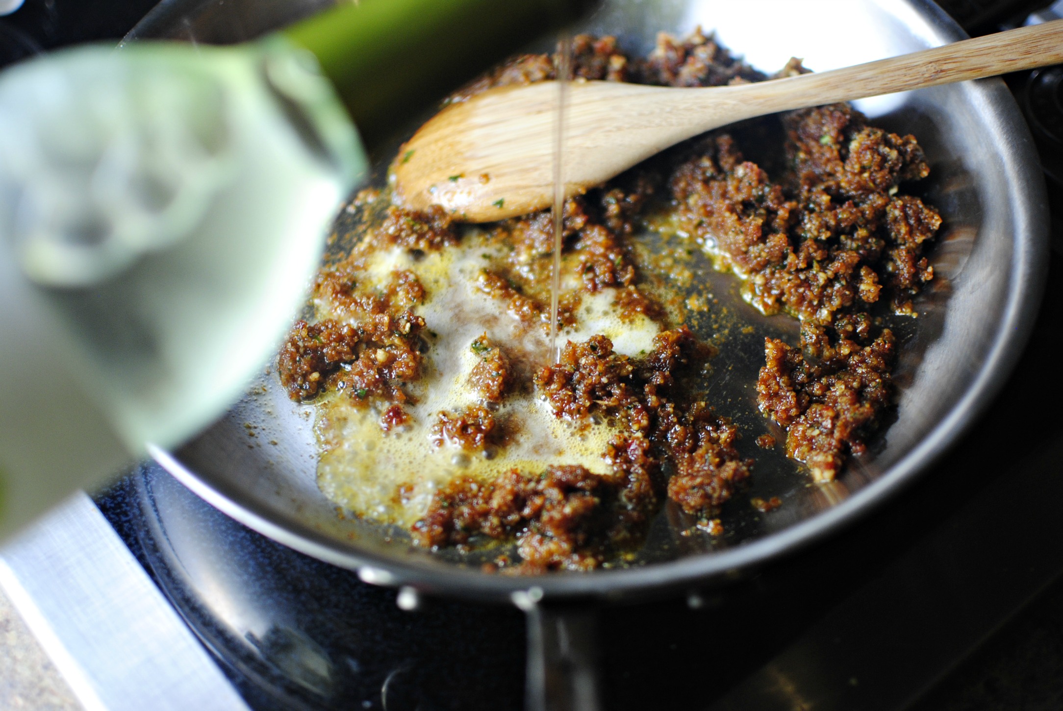 Simply Scratch deglaze with wine Simply Scratch