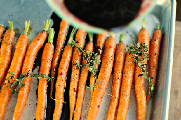 Glazed Whole Roasted Carrots l SimplyScratch.com