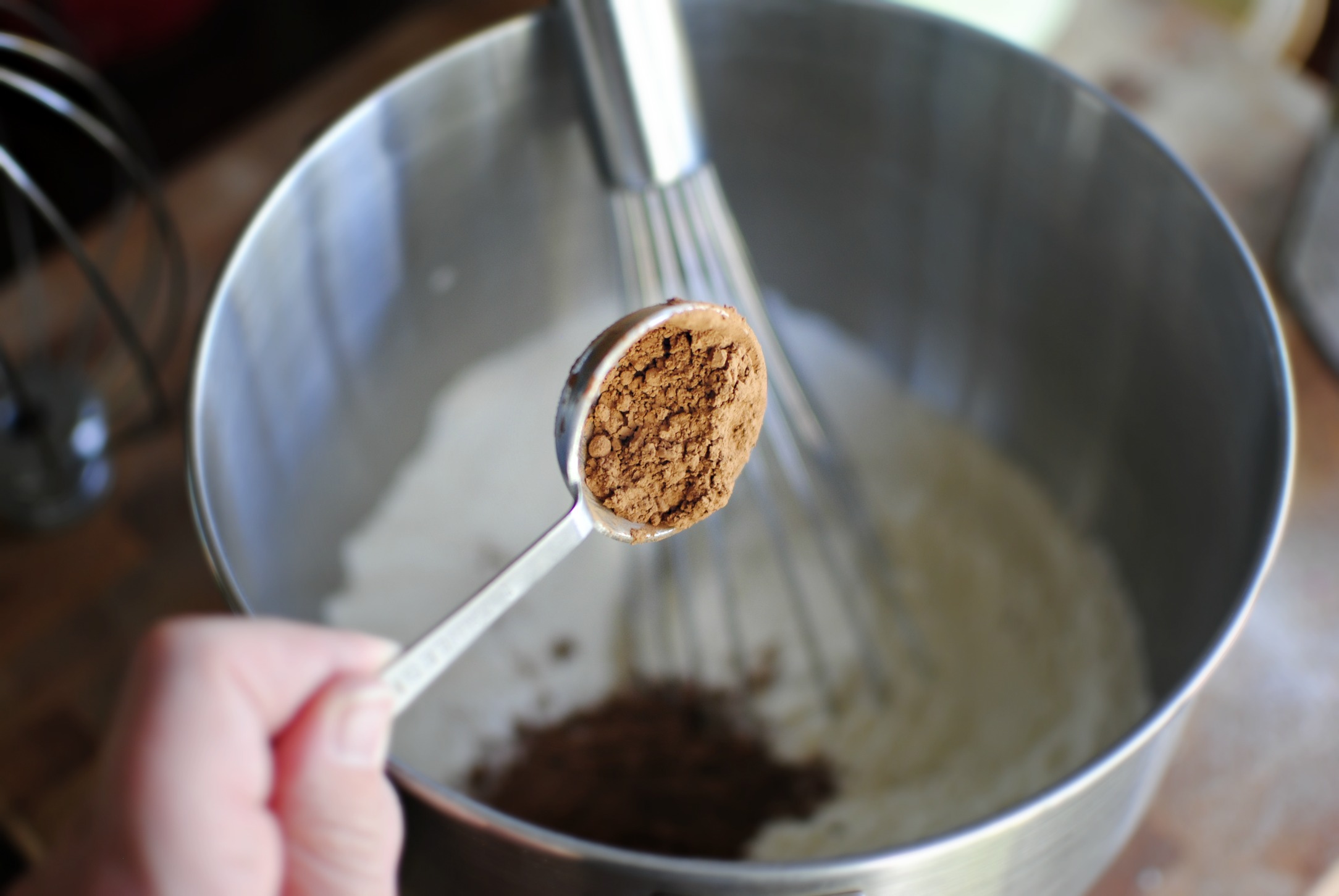 Simply Scratch flour, sugar, baking soda, salt and cocoa Simply Scratch