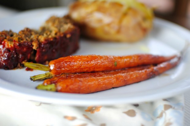 Glazed Whole Roasted Carrots l SimplyScratch.com