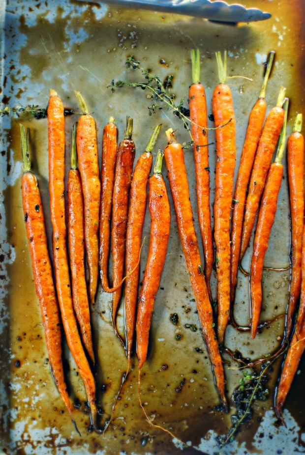 Glazed Whole Roasted Carrots l SimplyScratch.com