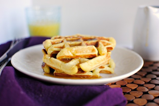 Honey Buttermilk Waffles l SimplyScratch.com