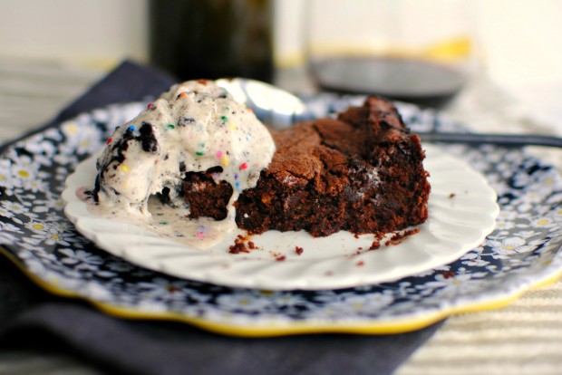 Cabernet Ganache Swirled Brownies l SimplyScratch.com