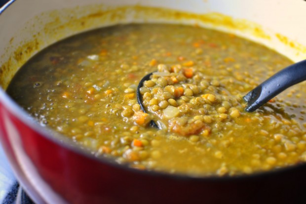 Vegetarian Lentil Soup l SimplyScratch.com