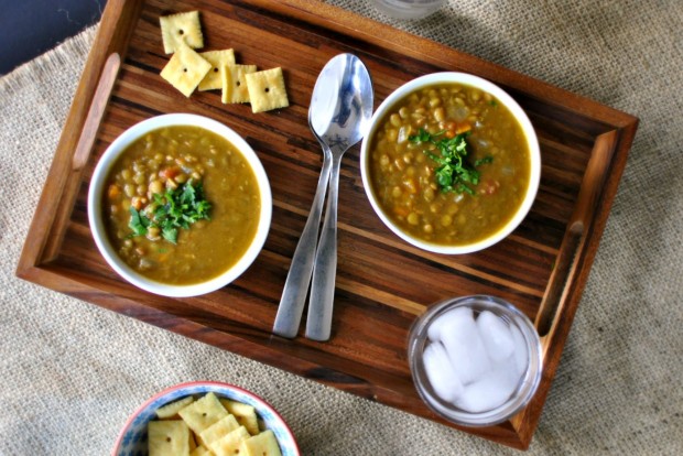Vegetarian Lentil Soup l SimplyScratch.com