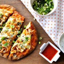 Buffalo Chicken Flat Bread Pizza - Sliced -02