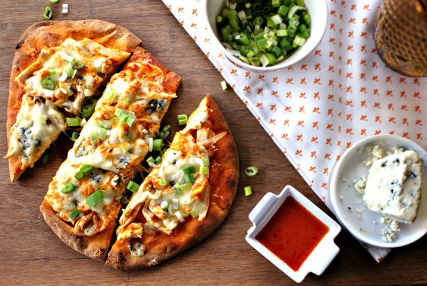 Buffalo Chicken Flat Bread Pizza - Sliced -02