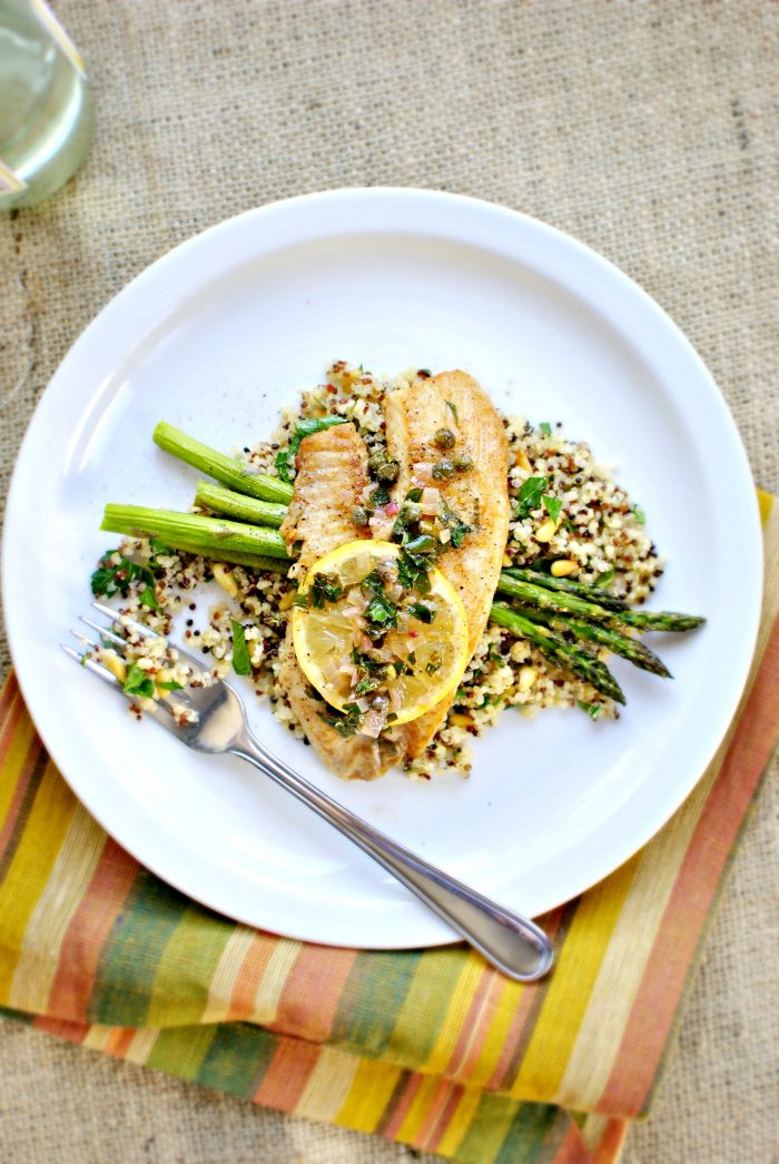 Tilapia with Lemon Caper Sauce l SimplyScratch.com