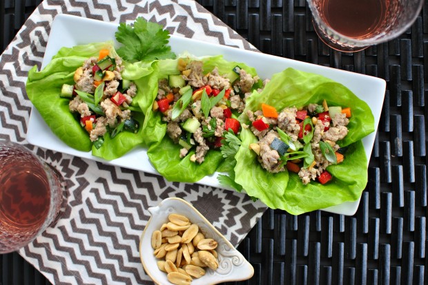 Spicy Pork and Veggie Lettuce Cups l SimplyScratch.com