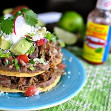 Double Decker Pork Carnita Tostada
