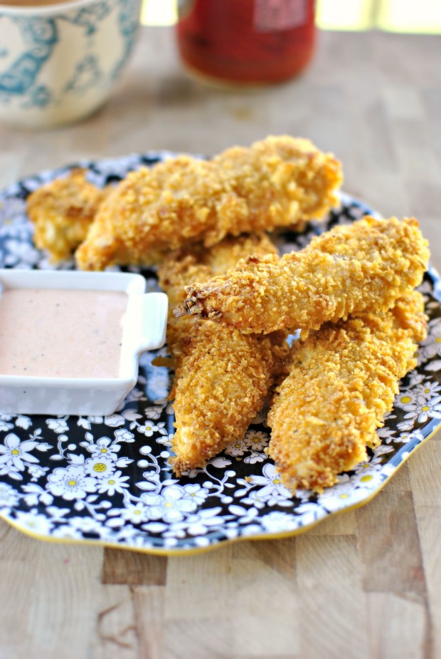 Potato Chip Crusted Chicken Tenders with Spicy Ranch Dip 2