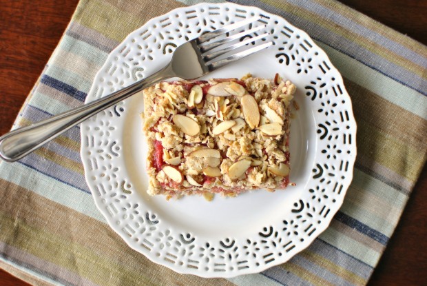 Rhubarb Almond Breakfast Bars 1