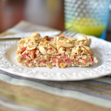 Rhubarb Almond Breakfast Bars