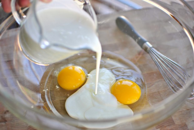 two eggs and buttermilk