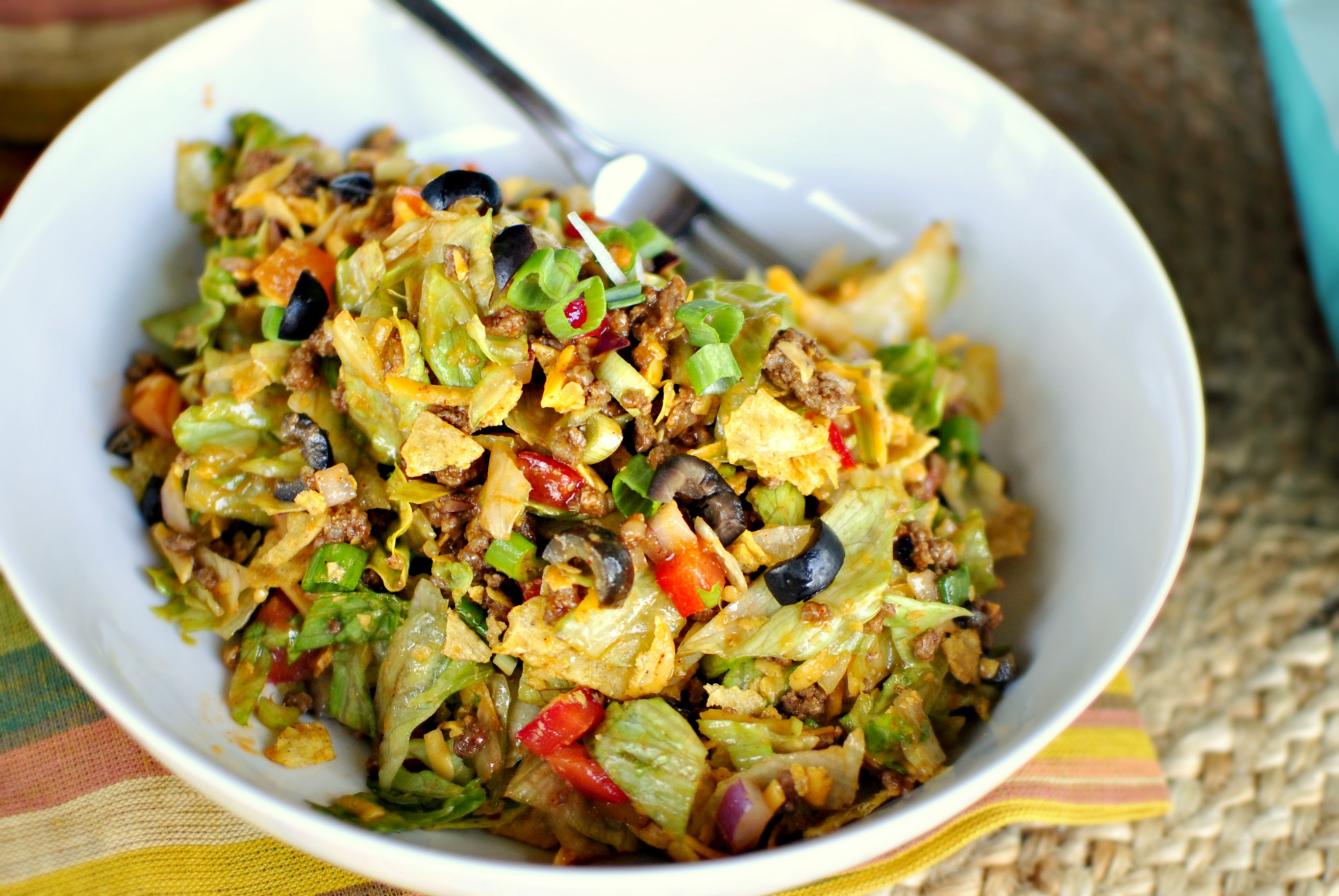 Chopped Taco Salad Homemade Catalina Dressing Simply Scratch