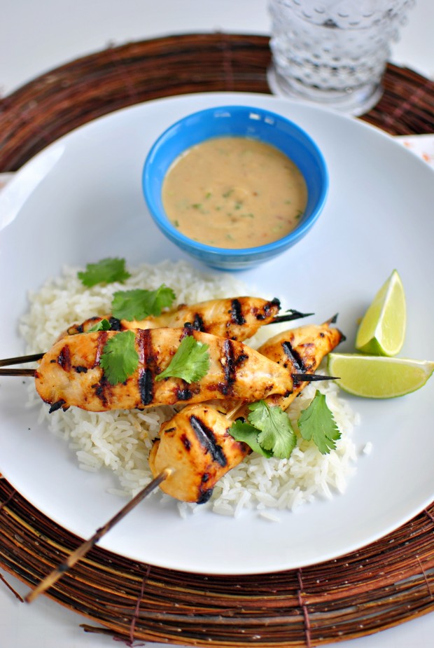 Thai Chicken Satay Skewers and Peanut Sauce 02