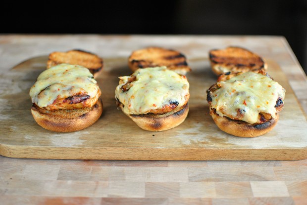 toasted bun + chicken burgers