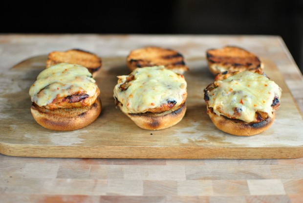 toasted bun + chicken burgers