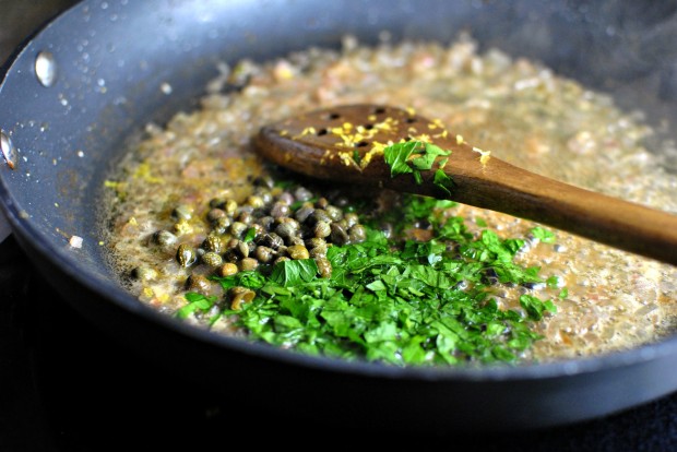 zest capers and fresh parsley