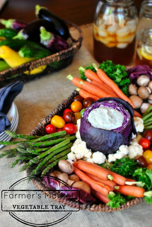 Farmers Market Vegetable Tray l SimplyScratch.com