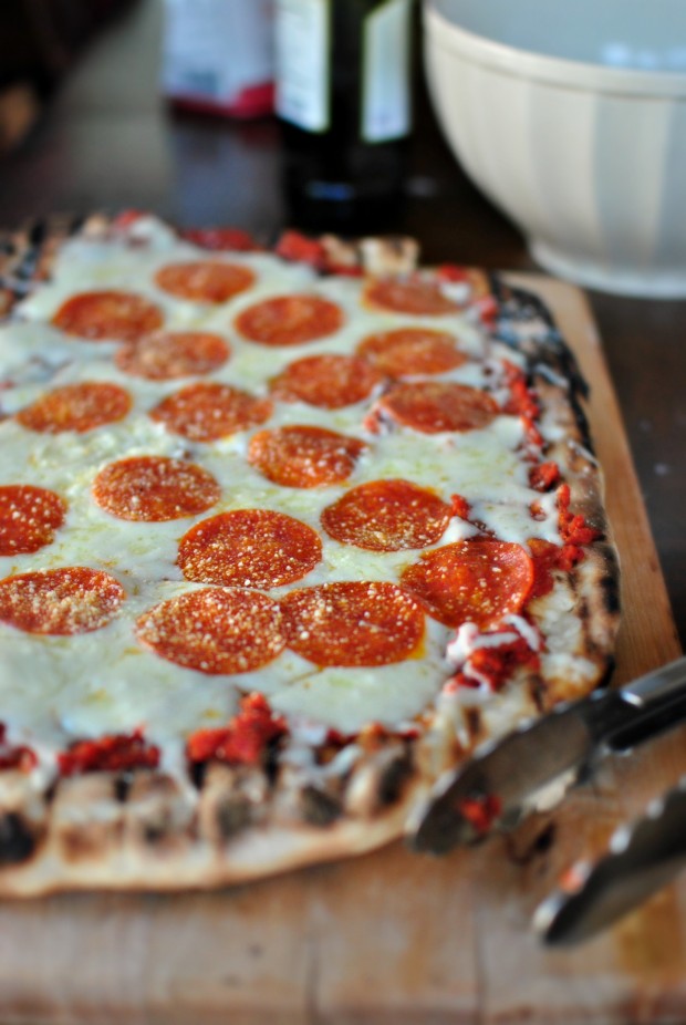 Homemade Pizza Dough + Grilled Pizza ll www.SimplyScratch.com