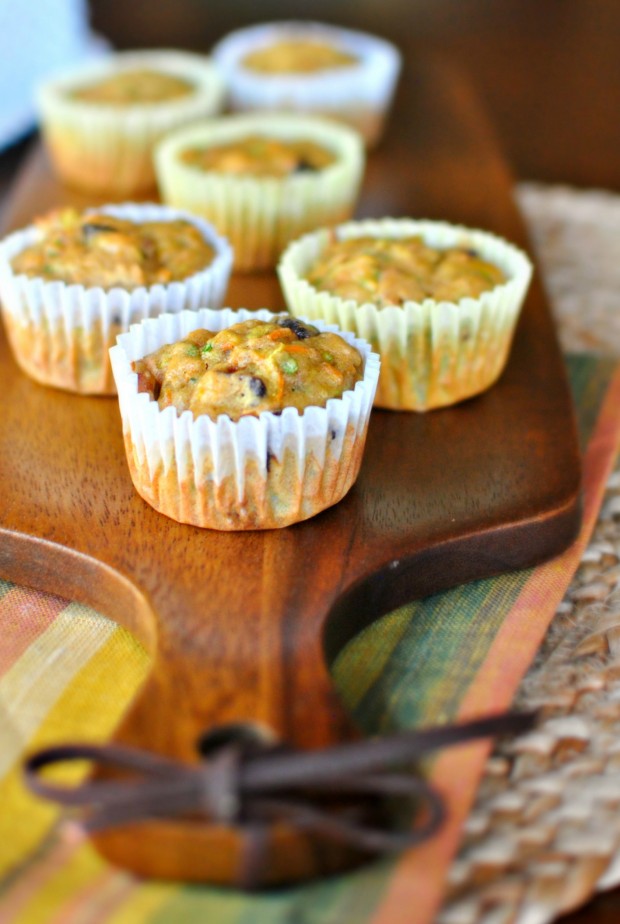 Loaded Zucchini Carrot Muffins www.SimplyScratch.com