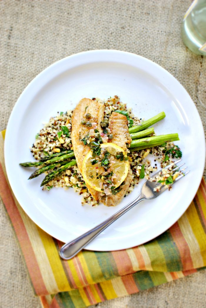 Tilapia with Lemon Caper Sauce l SimplyScratch.com