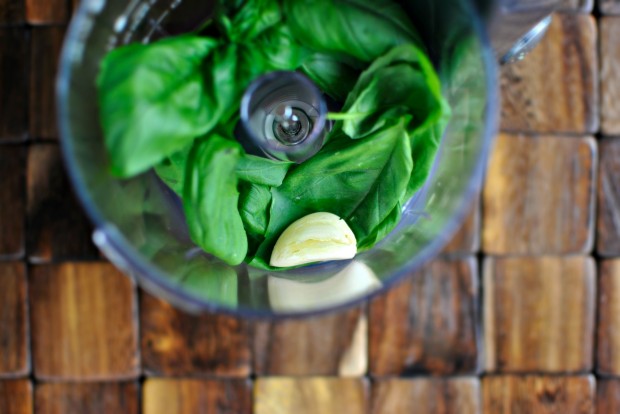 basil and garlic