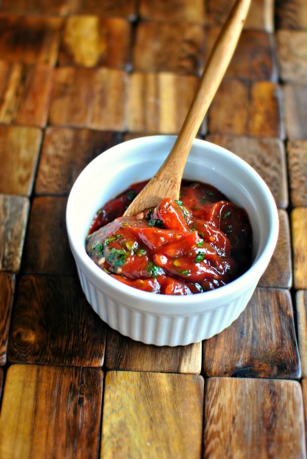 spicy tomato-basil ketchup YUM