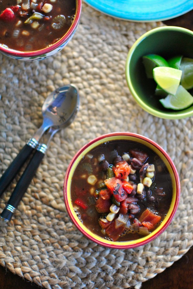 Black Bean and Corn Soup l SimplyScratch.com