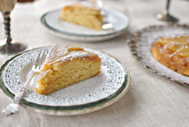 Gingered Pear Brown Butter Upside Down Cake