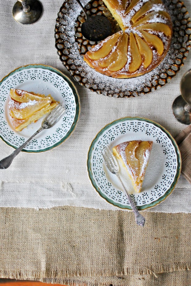 Brown Butter Pear Upside Down Cake - www.SimplyScratch.com