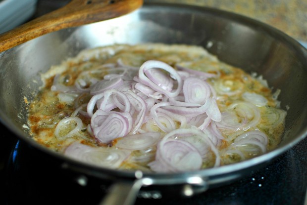 add two sliced shallots
