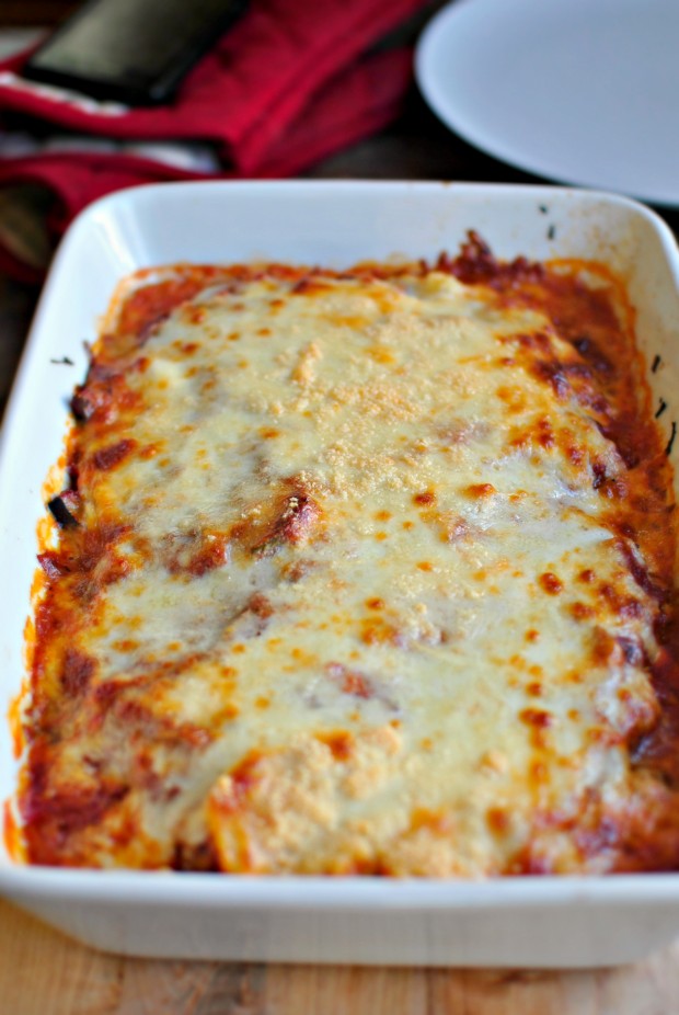 Vegetarian Spaghetti Squash Lasagna l SimplyScratch.com #meatlessmonday