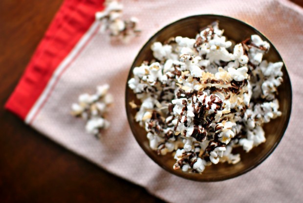 Dark Chocolate Sea Salt + Toasted Coconut Popcorn