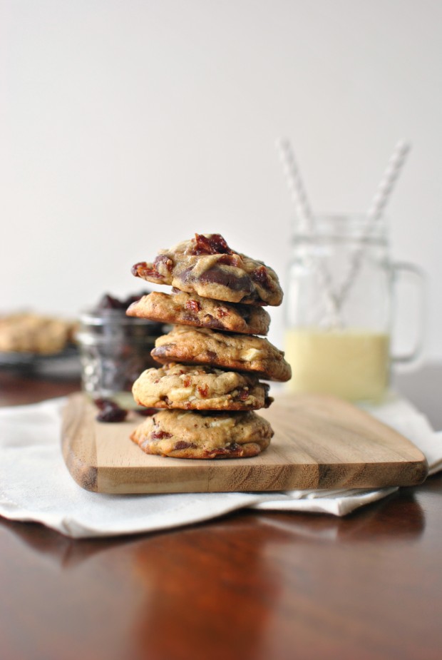 Rum Cherry Double Chocolate Chunk Cookies l SimplyScratch.com 