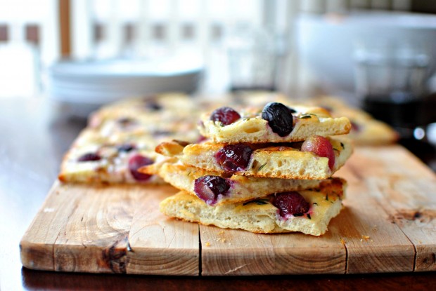 Red Grape Brie and Rosemary Flatbread